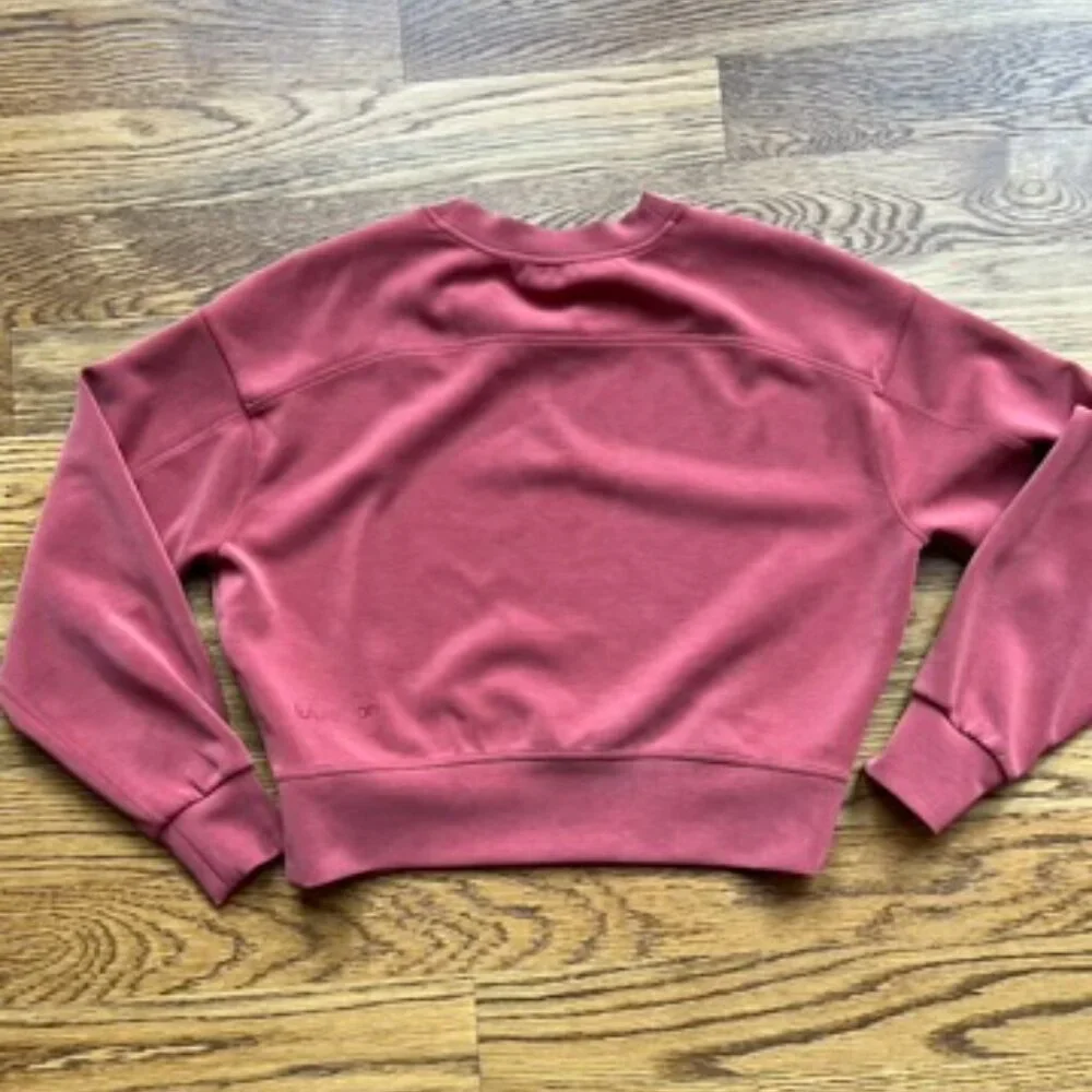 Lululemon Perfectly Oversized Cropped Crew Softstreme Cayenne Size XS - Picture 5 of 10